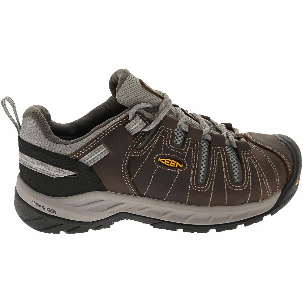 KEEN Utility Boots KEEN Utility Flint 2 Low Safety Toe Work Boots - Womens Cascade Brown Surf Spray
