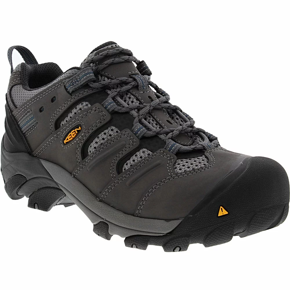 KEEN Utility Boots KEEN Utility Lansing Low Safety Toe Work Boots - Womens Magnet Majolica Blue - Image 2