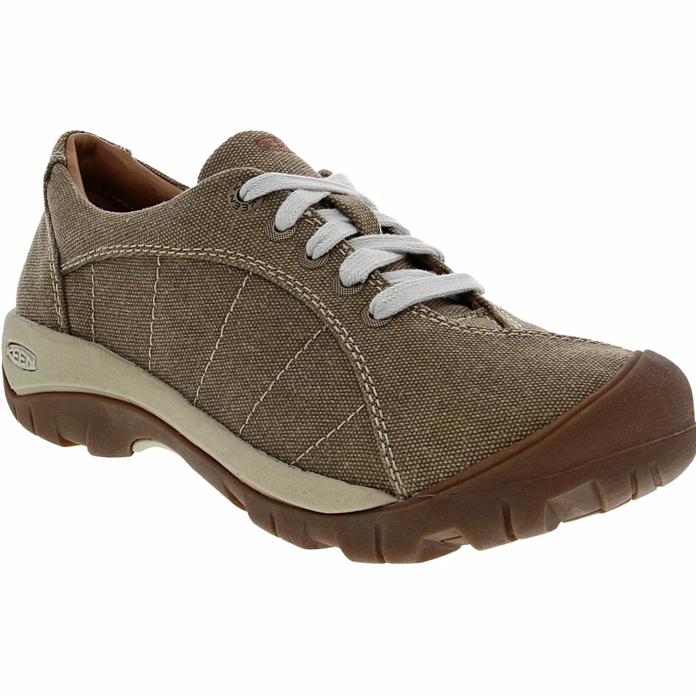 KEEN Presidio Canvas Casual Shoes - Womens Timberwolf Silver Birch - Image 2