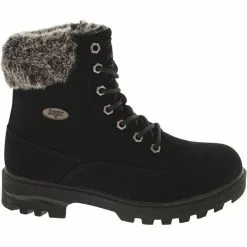 Lugz Empire High Fur Casual Boot - Womens Black Charcoal
