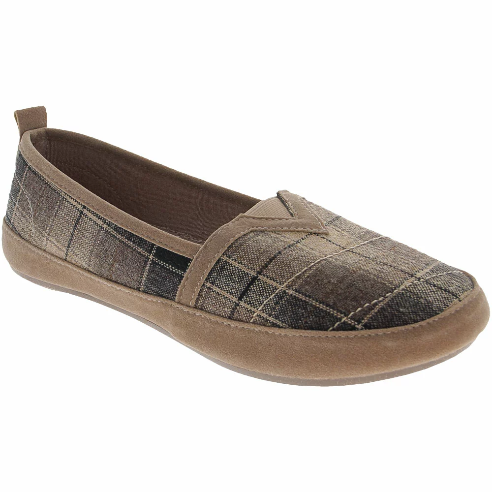 Mia Adri Slip On Casual Shoes - Womens Natural Plaid - Image 2