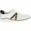Mia Alta Sneaker Womens Lifestyle Shoes White Leopard