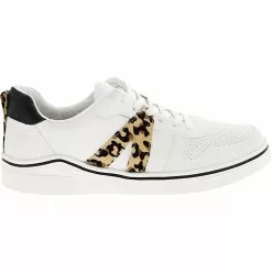 Mia Alta Sneaker Womens Lifestyle Shoes White Leopard