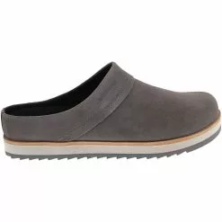 Merrell Juno Clog Suede Slip On Casual Shoes - Womens Charcoal