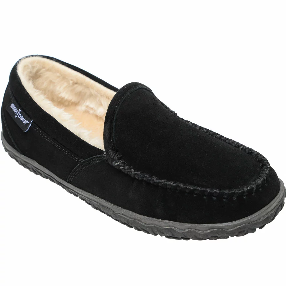 Minnetonka Moccasins Minnetonka Tempe Slippers - Womens Black - Image 2
