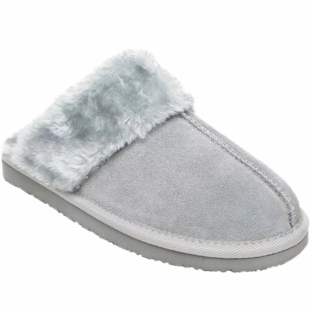 Minnetonka Moccasins Minnetonka Chesney Slippers - Womens Ice Grey - Image 2