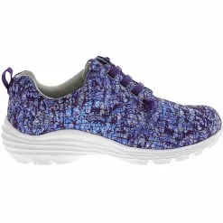 Nurse Mates Align Velocity Womens Slip On Casual Shoes Purple Metallic Crackle