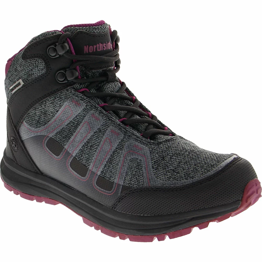 Northside Gamma Mid Wp Hiking Boots - Womens Gray Wine - Image 2