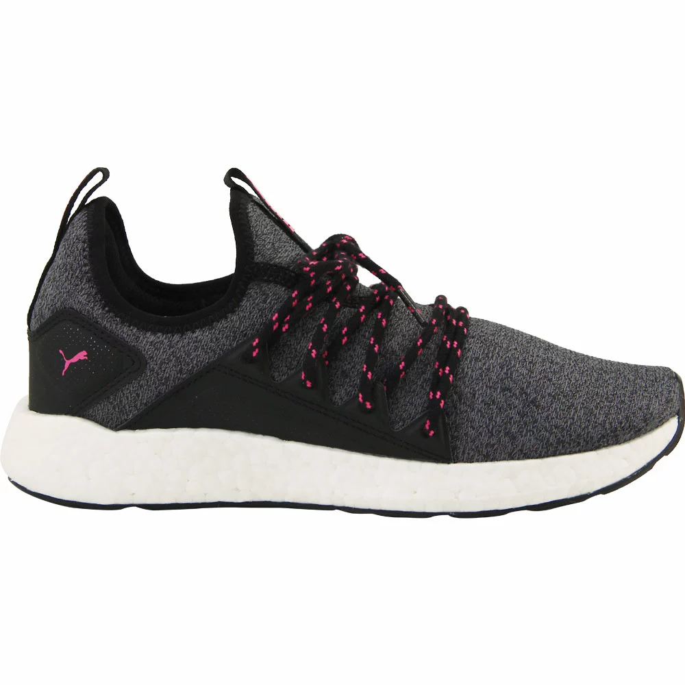 Puma Nrgy Neko Knit Running Shoes - Womens Black Pink