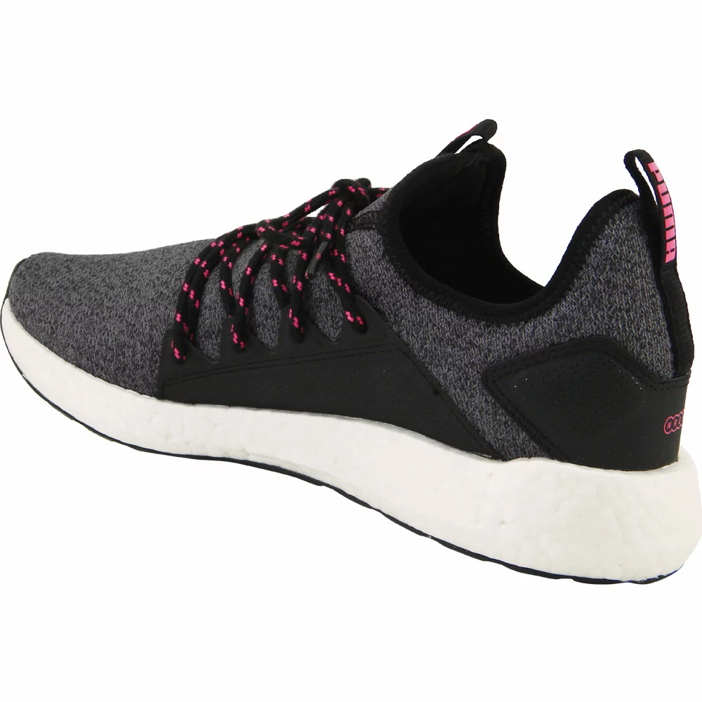 Puma Nrgy Neko Knit Running Shoes - Womens Black Pink - Image 3