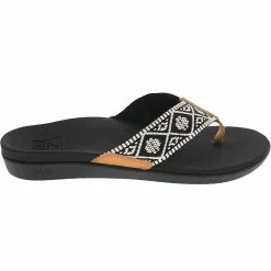 Reef Ortho Bounce Woven Sandals - Womens Black White