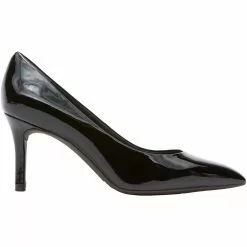 Rockport Total Motion 75mm Pointed Toe Black Womens Dress Shoes Black Patent