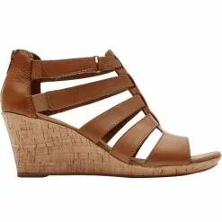 Rockport Briah Gladiator Sandals - Womens Dark Tan Leather