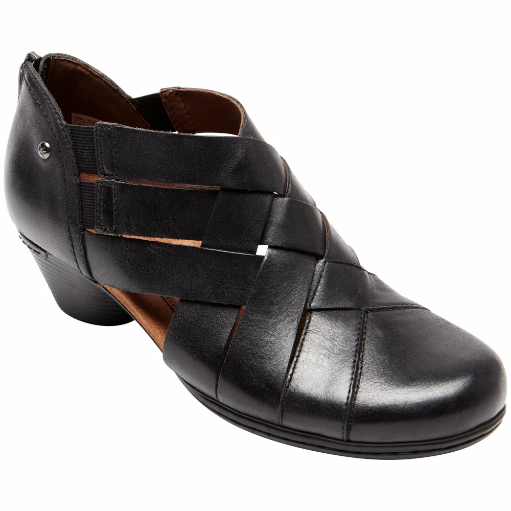 Rockport Ch Laurel Woven Slip On Casual Shoes - Womens Black - Image 2