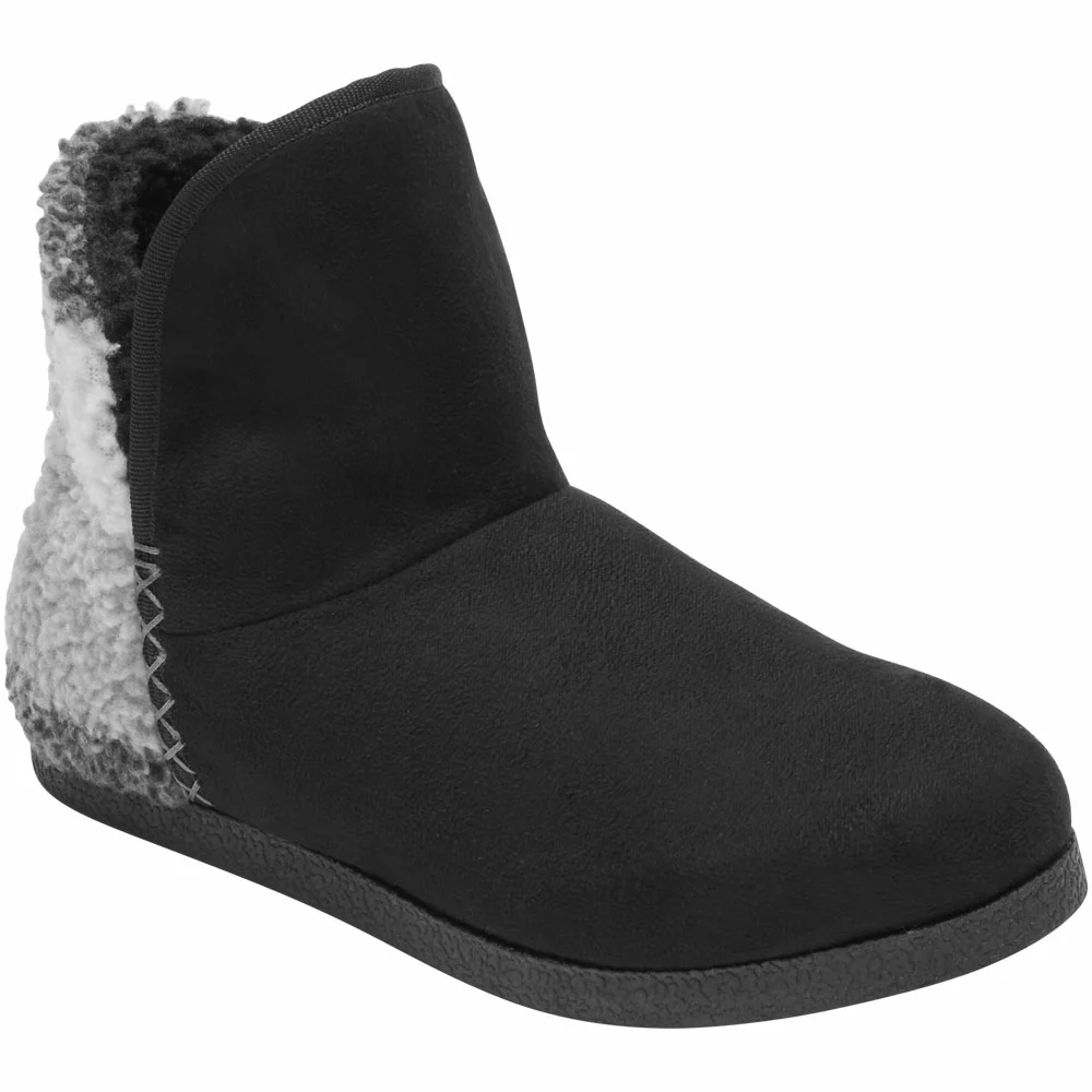 Rockport Slipper Boot Slippers - Womens Black Plaid - Image 2