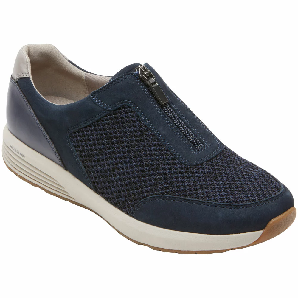 Rockport Trustride Prowalker Zip Sneaker Womens Walking Shoes Indigo - Image 2