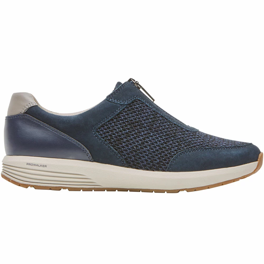 Rockport Trustride Prowalker Zip Sneaker Womens Walking Shoes Indigo