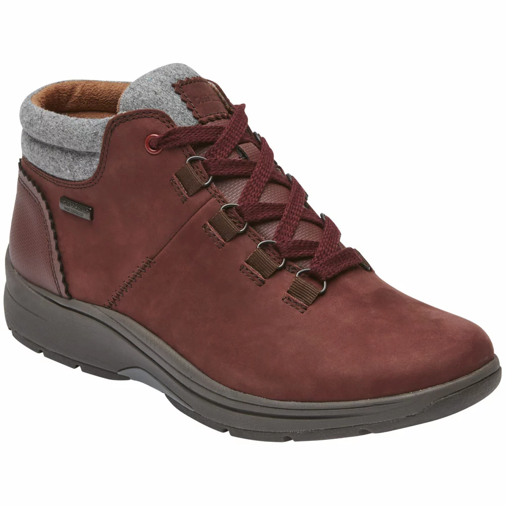 Rockport Cobb Hill Piper Hiker Womens Casual Boots Red - Image 2