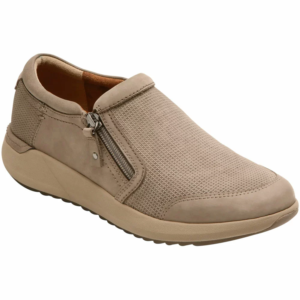 Rockport Cobb Hill Skylar Zip Slip On Womens Casual Shoes Taupe - Image 2