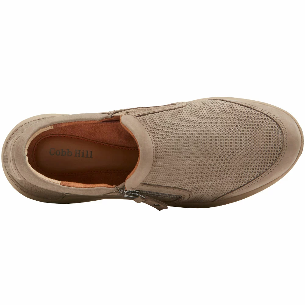Rockport Cobb Hill Skylar Zip Slip On Womens Casual Shoes Taupe - Image 3
