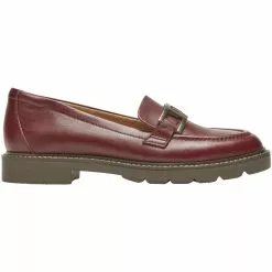 Rockport Kacey Chain Slip On Casual Shoes - Womens Tawny Port Leather