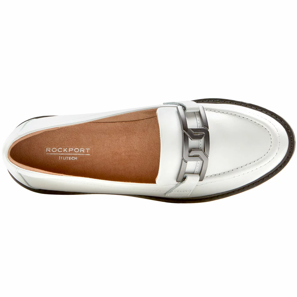 Rockport Kacey Chain Slip On Casual Shoes - Womens White - Image 3