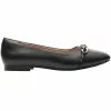 Rockport Zoie Chain Ballet Flat Slip On Casual Shoes - Womens Black
