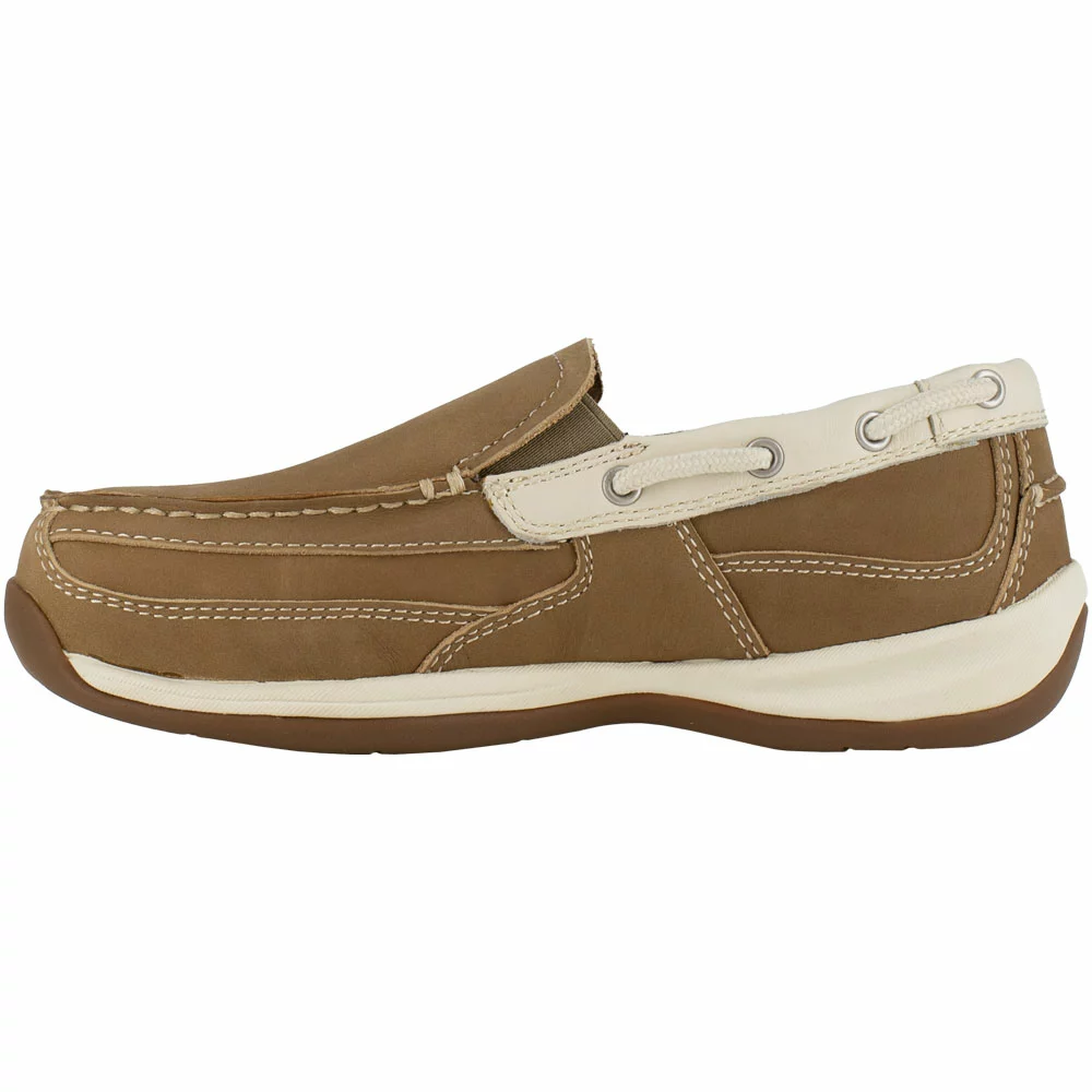 Rockport Works Boots Rockport Rk673 Slip On Boat Safety Work Shoes - Womens Tan - Image 3