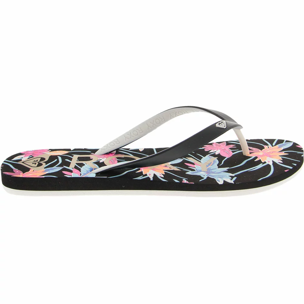 Roxy Tahiti 7 Flip Flops - Womens Black Pink