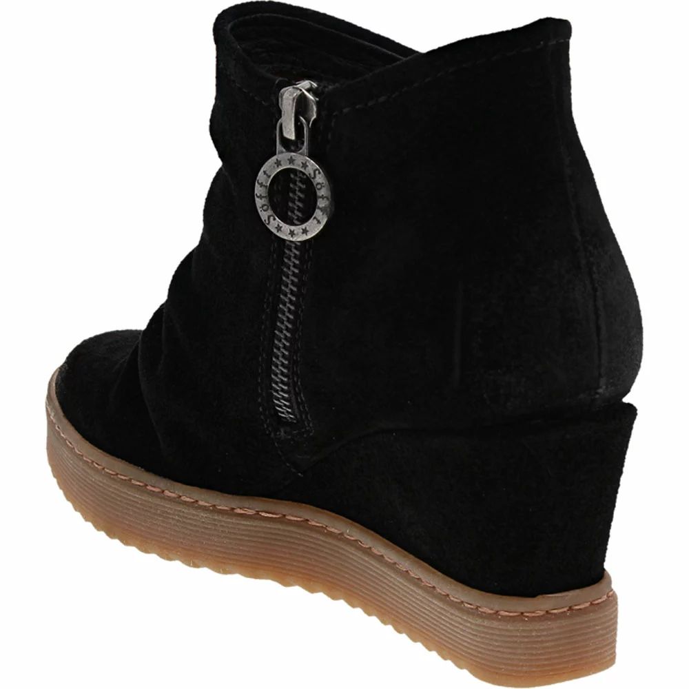 Sofft Siri Ankle Boots - Womens Black Suede - Image 3
