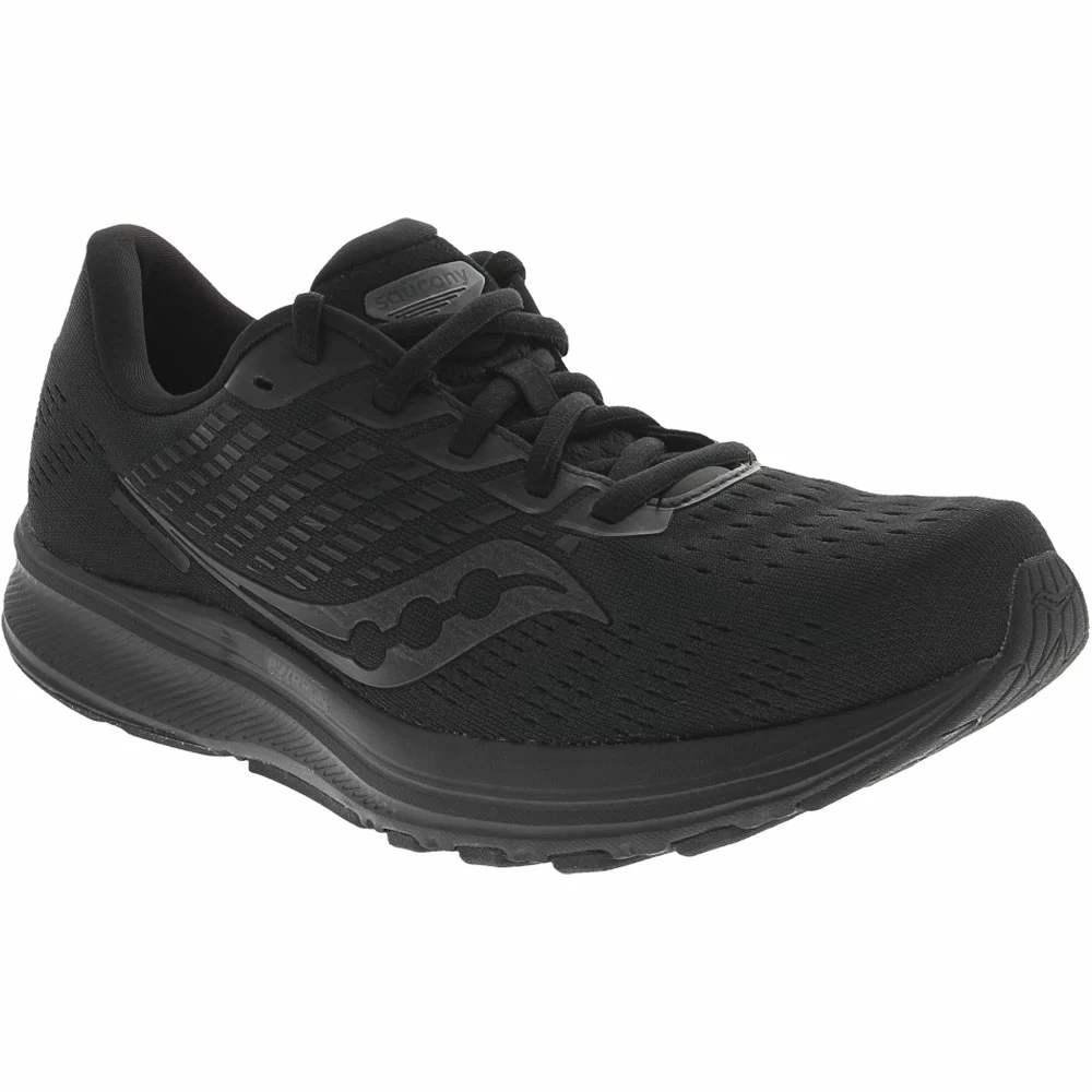 Saucony Ride 13 Running Shoes - Womens Black Black Black - Image 2