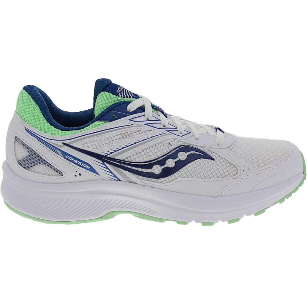 Saucony Cohesion 14 Running Shoes - Womens White Navy Mint
