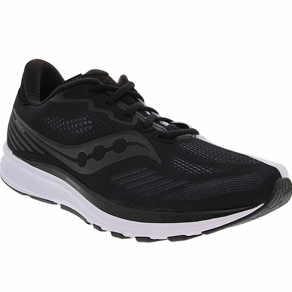 Saucony Ride 14 Reflex Running Shoes - Womens White Black - Image 2