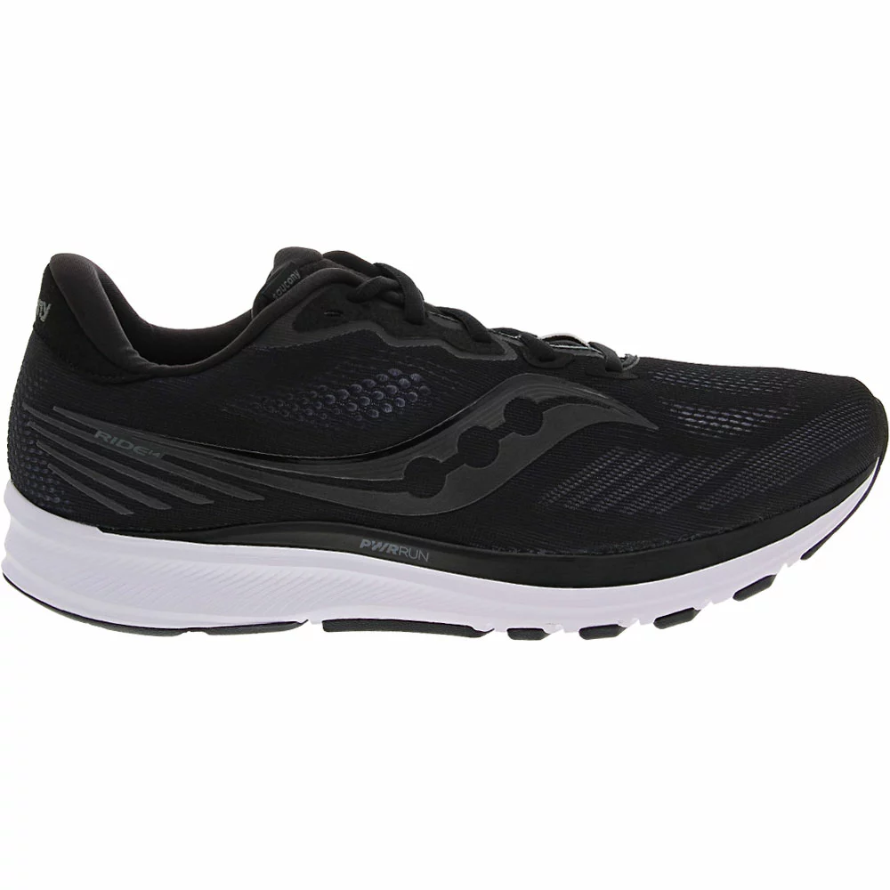 Saucony Ride 14 Reflex Running Shoes - Womens White Black