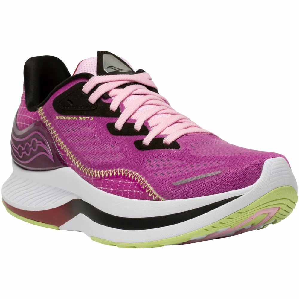 Saucony Endorphin Shift2 Running Shoes - Womens Razzle Limelight - Image 2