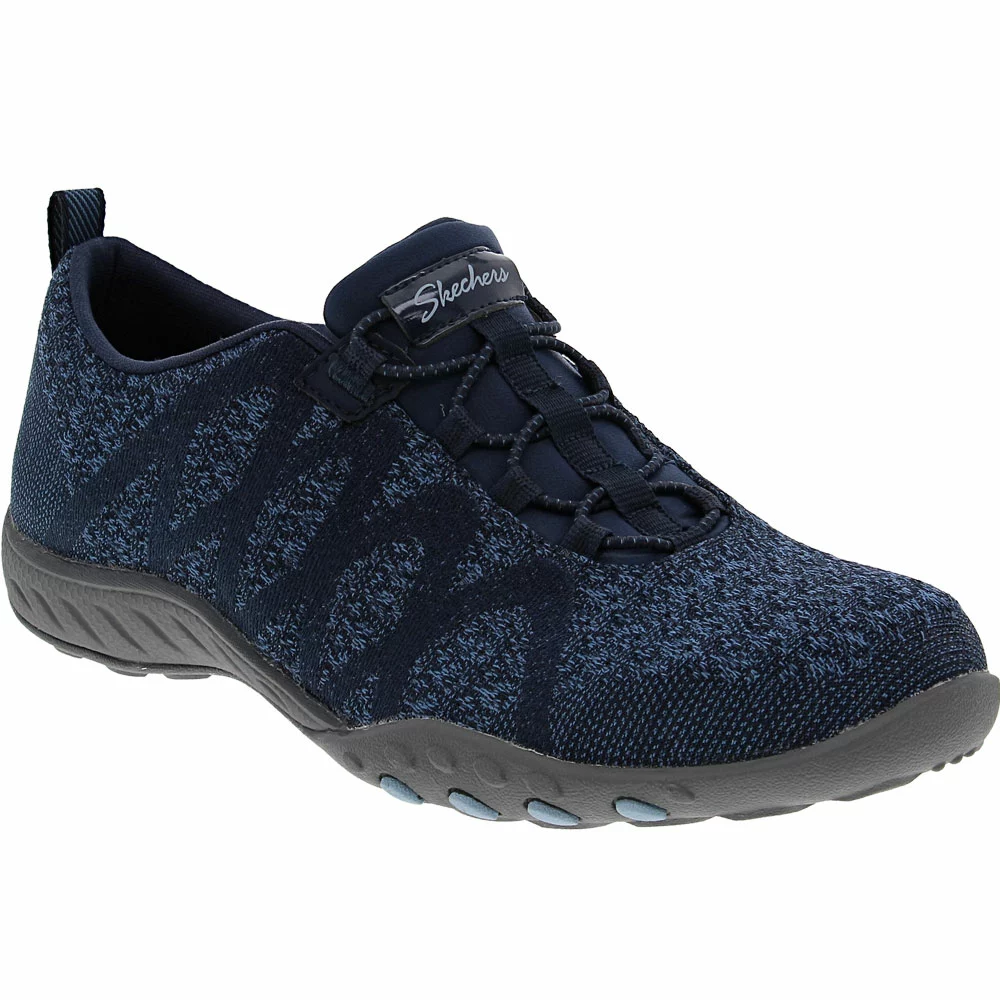 Skechers Breathe Easy Infiknity Slip On Casual Shoes - Womens Navy - Image 2