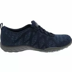 Skechers Breathe Easy Infiknity Slip On Casual Shoes - Womens Navy