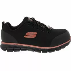 Skechers Work Chiton Safety Toe Work Shoes - Womens Black