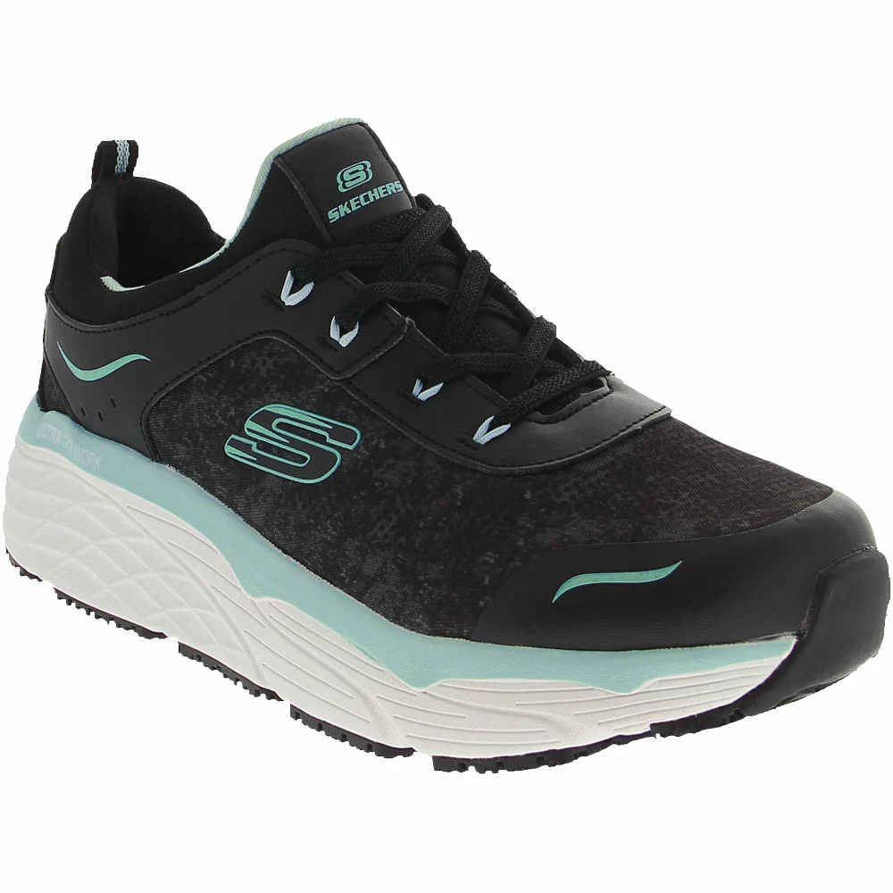 Skechers Work Elite Rastip Non-Safety Toe Work Shoes - Womens Black Blue - Image 2