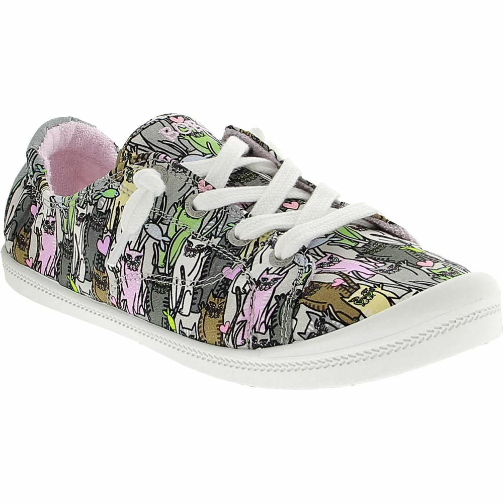 Skechers Bobs Beach Bingo Kitten Bitten Womens Lifestyle Shoes Grey Multi - Image 2