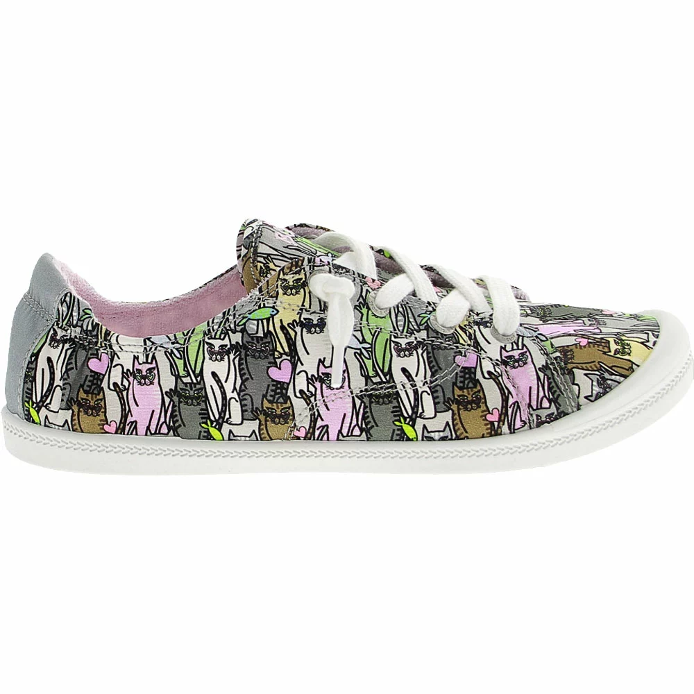Skechers Bobs Beach Bingo Kitten Bitten Womens Lifestyle Shoes Grey Multi