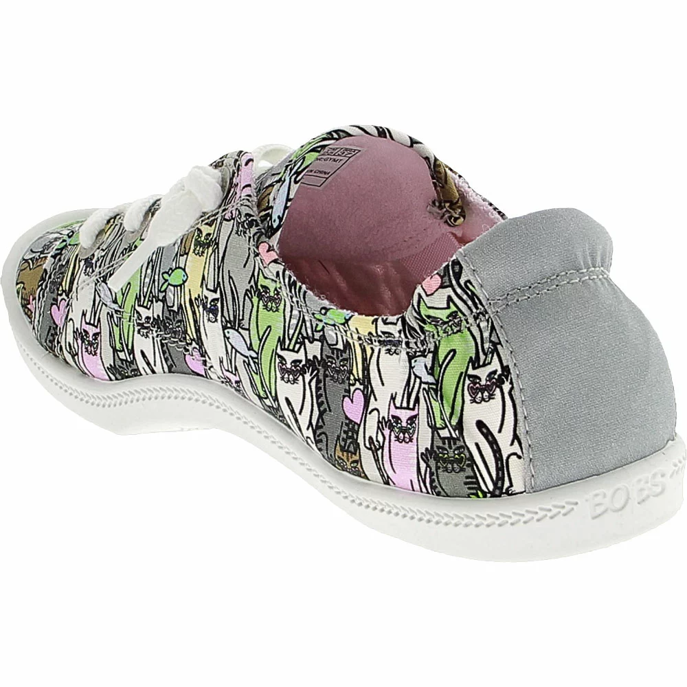 Skechers Bobs Beach Bingo Kitten Bitten Womens Lifestyle Shoes Grey Multi - Image 3