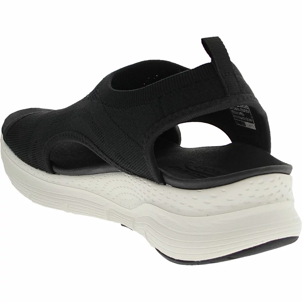 Skechers Arch Fit City Catch Womens Sandals Black White - Image 3