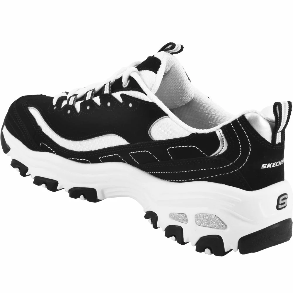 Skechers Dlites Biggest Fan Running Shoes - Womens Black White - Image 3
