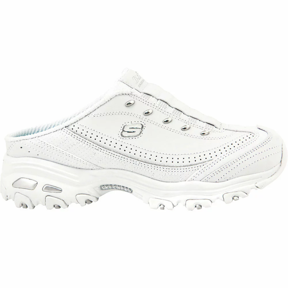 Skechers Dlites Bright Sky Running Shoes - Womens White Silver