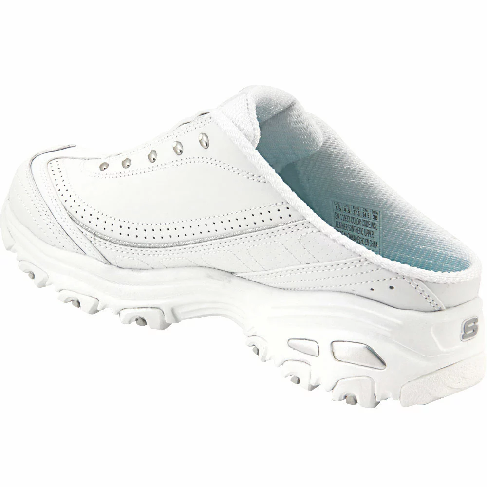 Skechers Dlites Bright Sky Running Shoes - Womens White Silver - Image 3