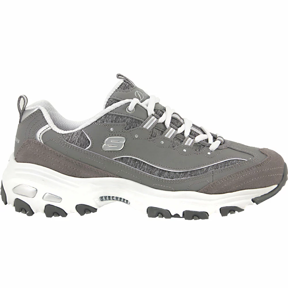 Skechers Dlites Me Time Lifestyle Shoes - Womens Gray White
