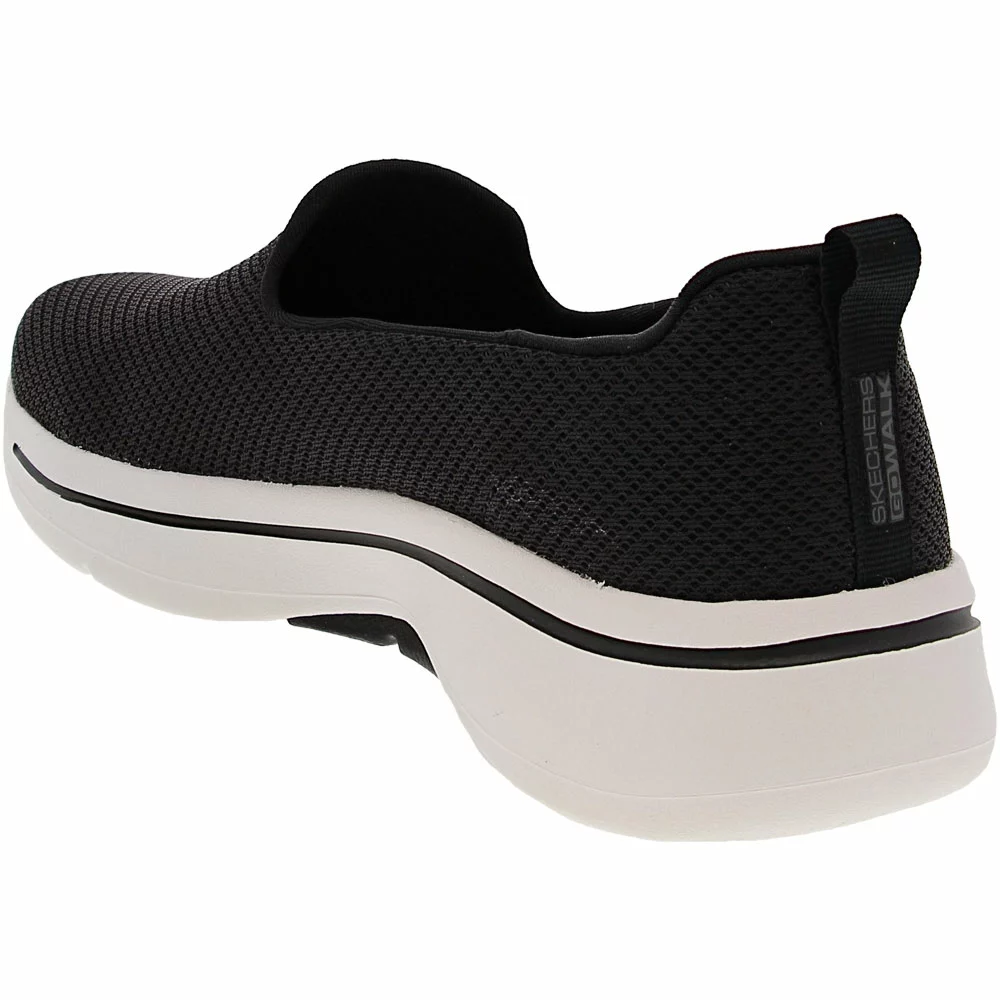 Skechers Go Walk Arch Fit Grate Walking Shoes - Womens Black White - Image 3