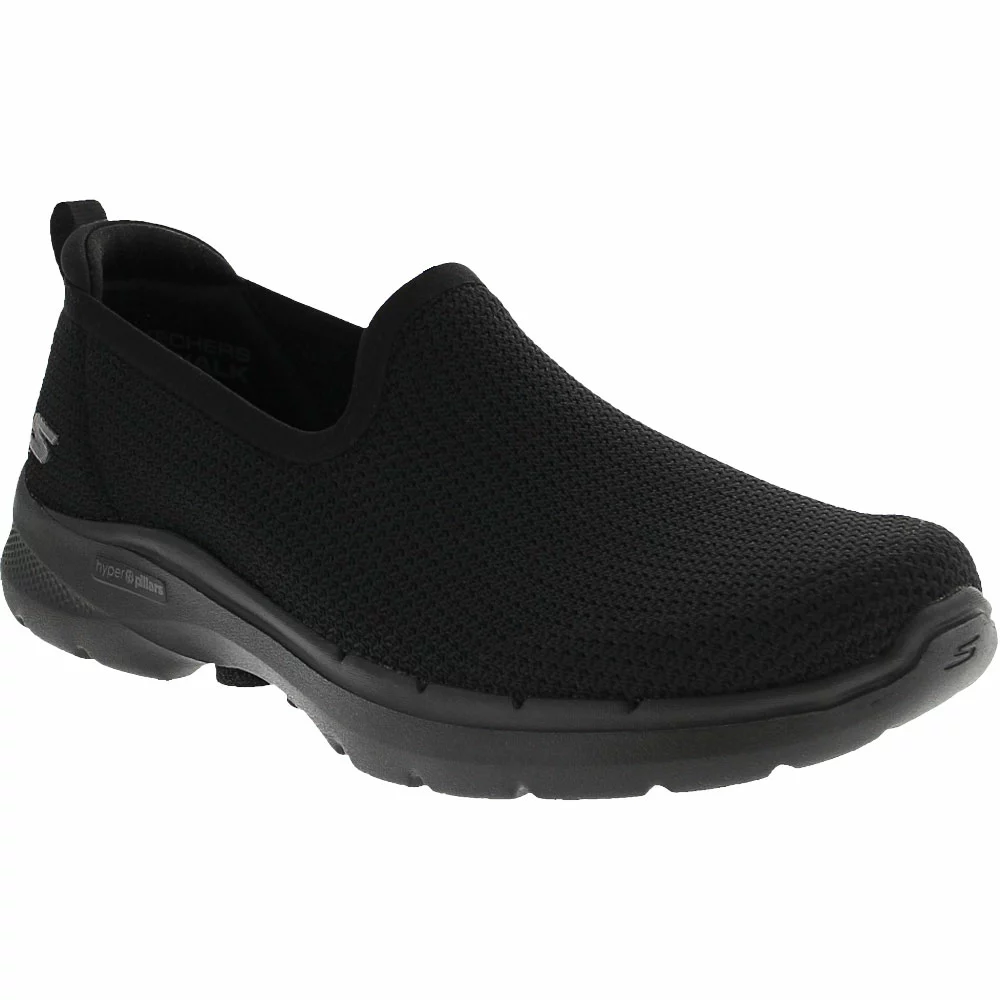 Skechers Go Walk 6 Clear Virtue Walking Shoes - Womens Black Black - Image 2