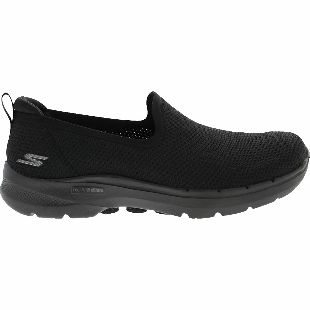 Skechers Go Walk 6 Clear Virtue Walking Shoes - Womens Black Black